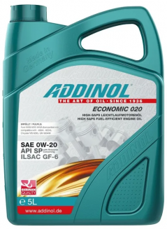 ADDINOL ECONOMIC 0W-20 API SP ILSAC GF-6 5л Масло моторное