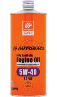 AUTOBACS ENGINE OIL FS 5W40 SP/CF 1л (Оранжевая канистра) Масло моторное