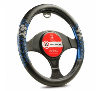 AP-2050 BK/BL(M) Оплетка руля AUTOPROFI