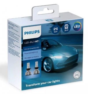 PHILIPS H7 Лампы светодиодные 12/24v 20W LED 6500K 11972UE2X2