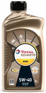 Total Quartz 9000 5W-40 API SN/CF ACEA A3/B4 1л